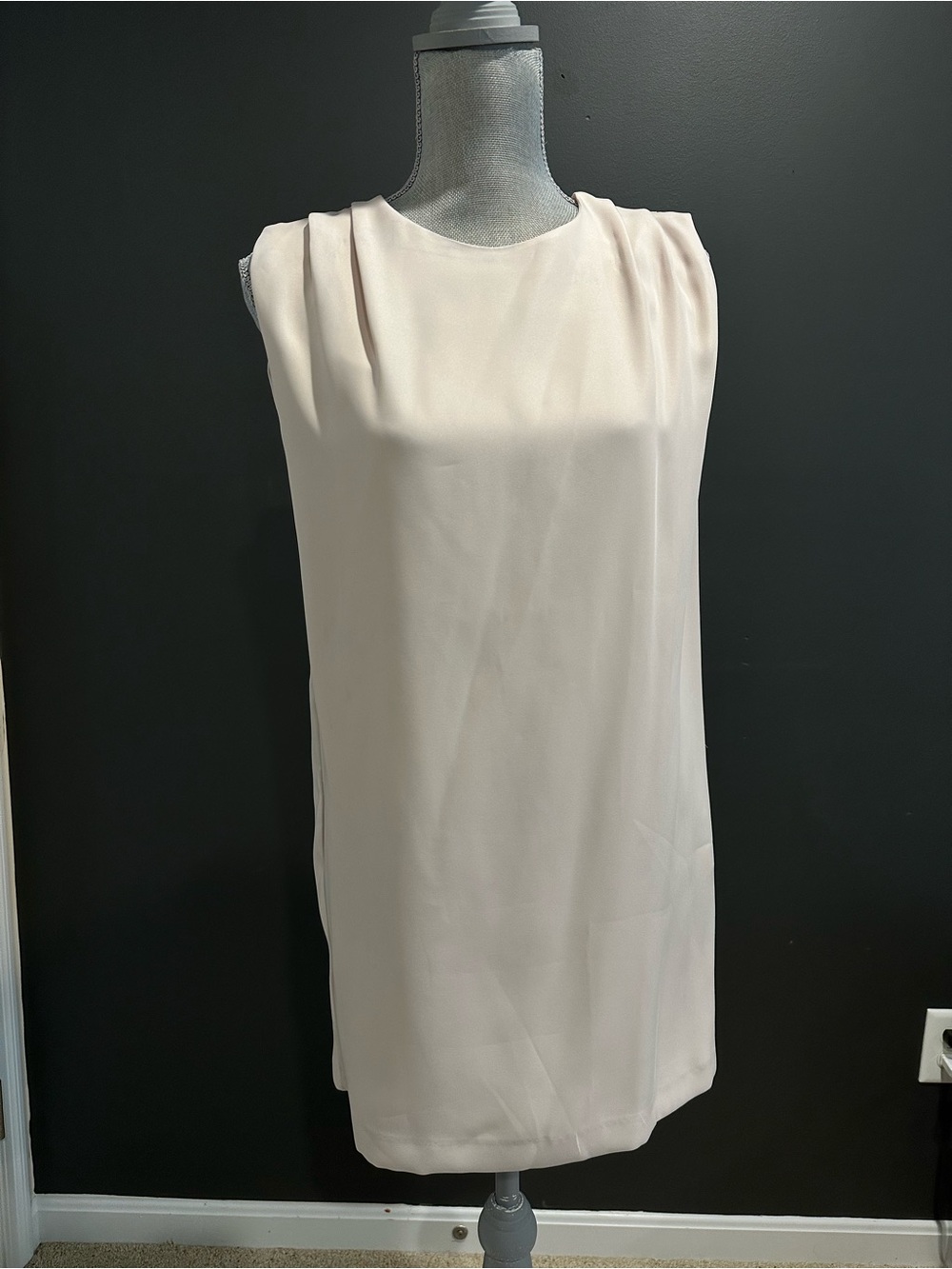 Zara Sleeveless Pale Blush Shift Dress Top